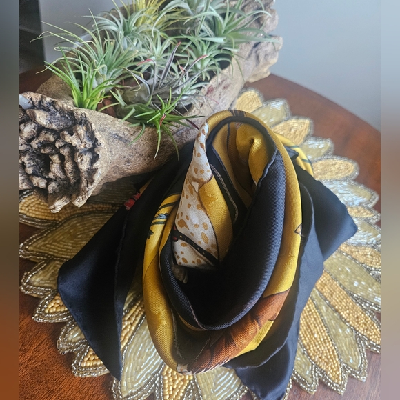 Authentic Hermes Yellow color scarf - Picture 3 of 12